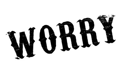 Worry rubber stamp. Grunge design with dust scratches. Effects can be easily removed for a clean, crisp look. Color is easily changed.