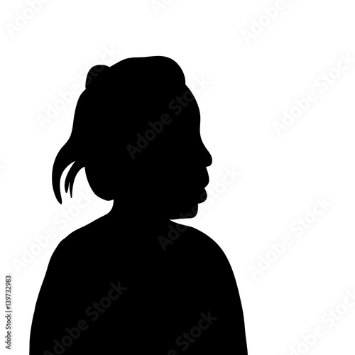 Download "Vector, silhouette portrait of a woman, Asian" Stock ...