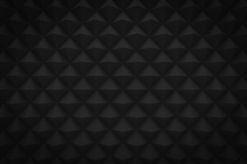 abstract black diamond triangle pattern background 3d rendering