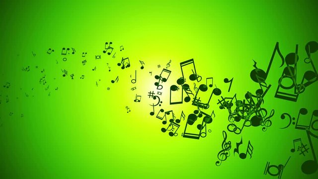 Abstract Background with Colorful Music notes