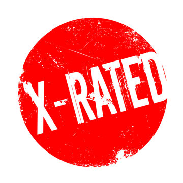 X-Rated rubber stamp. Grunge design with dust scratches. Effects can be easily removed for a clean, crisp look. Color is easily changed.