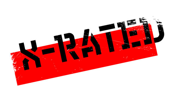 X-Rated rubber stamp. Grunge design with dust scratches. Effects can be easily removed for a clean, crisp look. Color is easily changed.