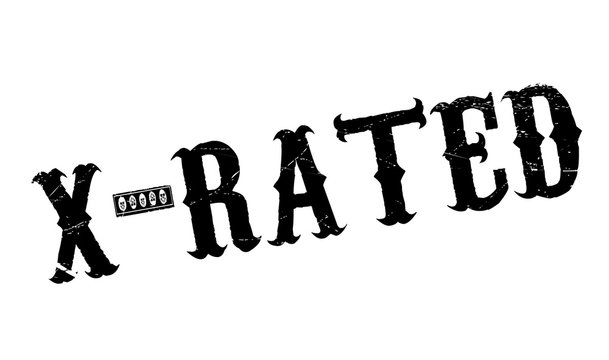 X-Rated rubber stamp. Grunge design with dust scratches. Effects can be easily removed for a clean, crisp look. Color is easily changed.