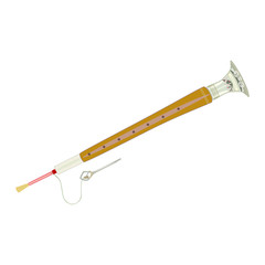 Vector illustration of traditional Indian shehnai, flat style