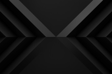 black zig zag layout  background 3d render