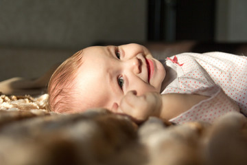 Portrait of a very beautiful cute baby