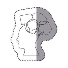 figure human with types of chat bubbles icon, vector illustraction design