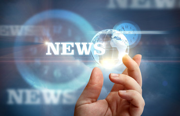 Obraz premium Hand show news.
