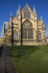 Fototapeta na wymiar Lincoln Cathedral in Lincoln UK