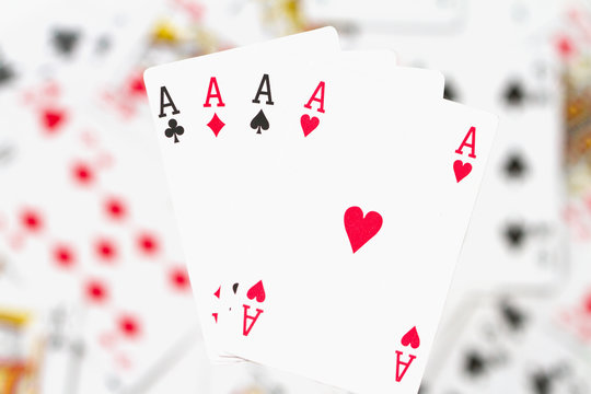 cards, aces and joker 7