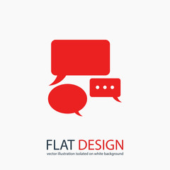 Speech bubbles  icon, vector illustration. Flat design style