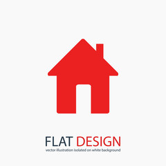 house icon, vector illustration. Flat design style