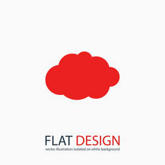  cloud icon, vector illustration. Flat design style