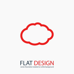  cloud icon, vector illustration. Flat design style