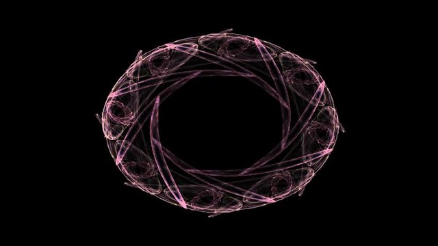 fractal radial pattern on the subject of science, technology and design