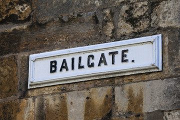 Obraz premium Bailgate Street Sign in Lincoln UK