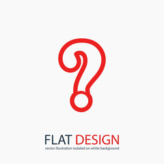 Question mark sign icon, vector illustration. Flat design style 