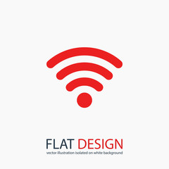 Wireless Icon, vector illustration. Flat design style