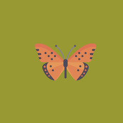 butterfly icon. flat design