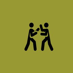 fighting men icon. flat design