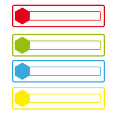 Color labels on white background