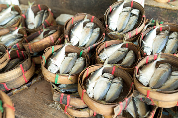 Mackerel fish in wet market