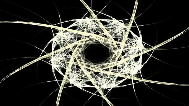 fractal radial pattern on the subject of science, technology and design