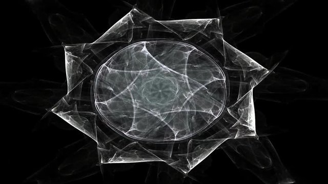 fractal radial pattern on the subject of science, technology and design
