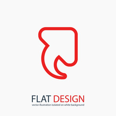 up arrow icon, vector illustration. Flat design style