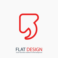 Undo  icon, vector illustration. Flat design style