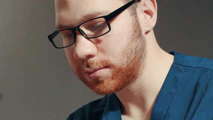 Fototapeta premium Portrait of the massagist at work