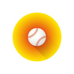 vector flat color baseball ball.