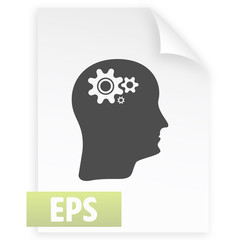 Brain Gears vector icon