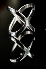 Elegant ring made of silver