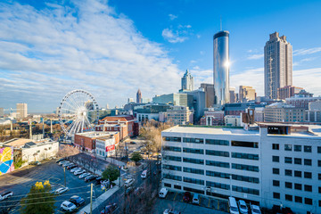 View of buildings in downtown Atlanta, Georgia. - obrazy, fototapety, plakaty
