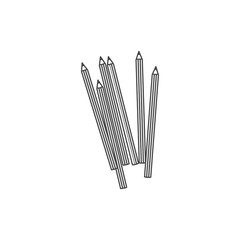 figure pencils color icon, vector illustraction design image