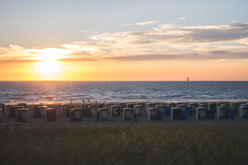 Obraz premium Sonnenuntetrgang Katwijk