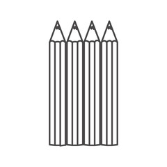 figure pencils color icon, vector illustraction design image