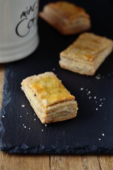 Homemade flaky biscuits with nuts