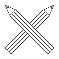 figure pencils color icon, vector illustraction design image