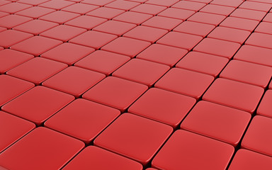 Fototapeta premium Czerwony abstrakcjonistyczny wizerunek sześcianu tło. Renderowania 3d