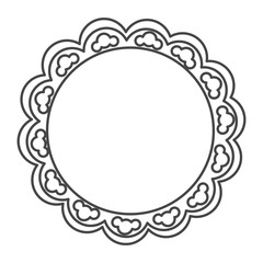 figure emblem with abstract decorations icon, vector illustraction