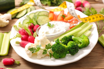 vegetable and dip