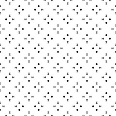Universal vector seamless pattern. Simple black & white geometric texture. Abstract monochrome minimalist background. Illustration with small rounded shapes. Design for decor, digital, prints, cover