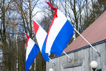 Niederländische Fahnen im Wind