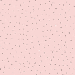 Vector seamless pattern. Modern stylish texture in trendy colors. Simple illustration with chaotic linear hand drawn drops on pink background. Design element for prints, invitation, cover, baby shower