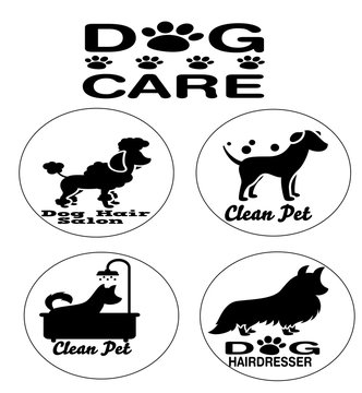 логотип стикер уход за собакой