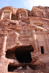 Palace grab in ancient Nabatean city of Petra, Jordan Middle East