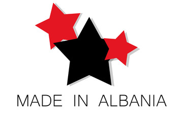 Obraz premium Made in Albania logo with stars