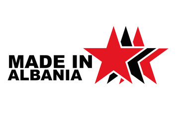 Made in Albania logo with stars